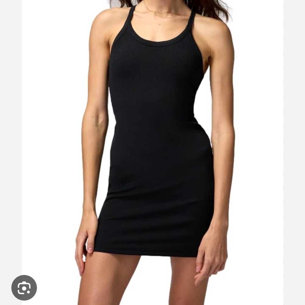 Spiritual Gangster Black Fitted Racerback Mini Dress